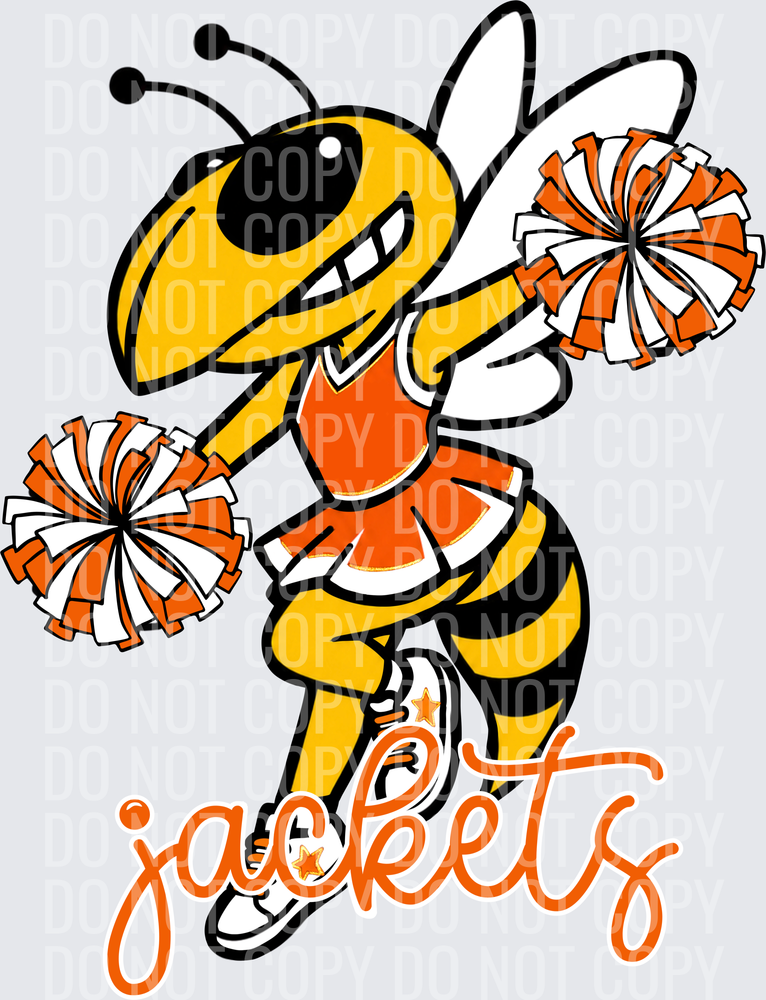 Jackets Cheer Orange White Blk