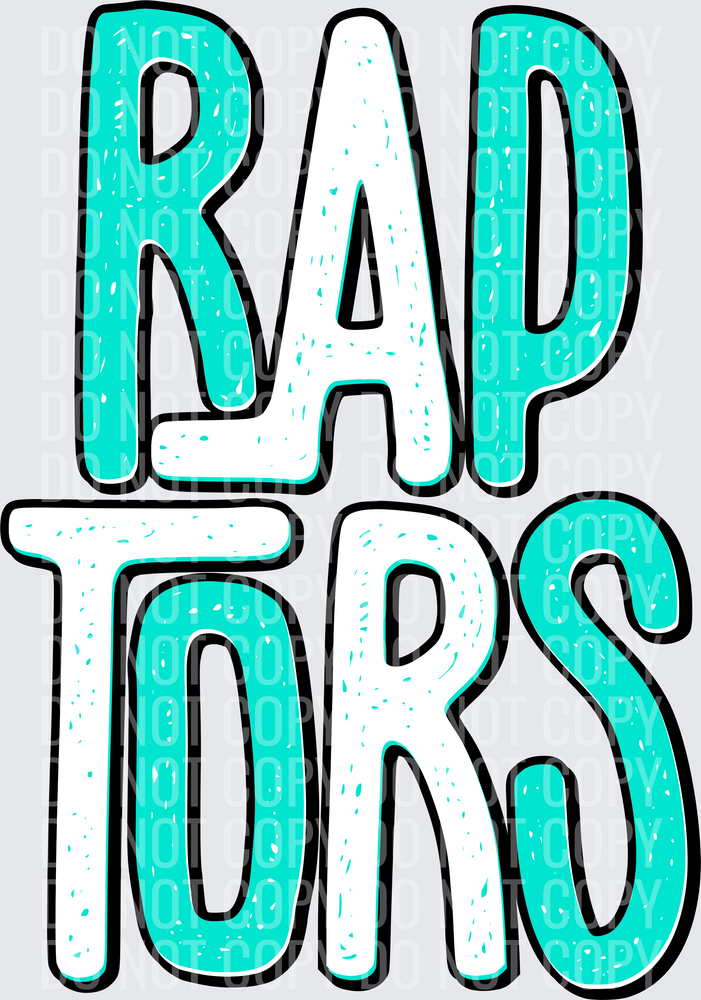 RaptorsStackedTurquoiseWhite