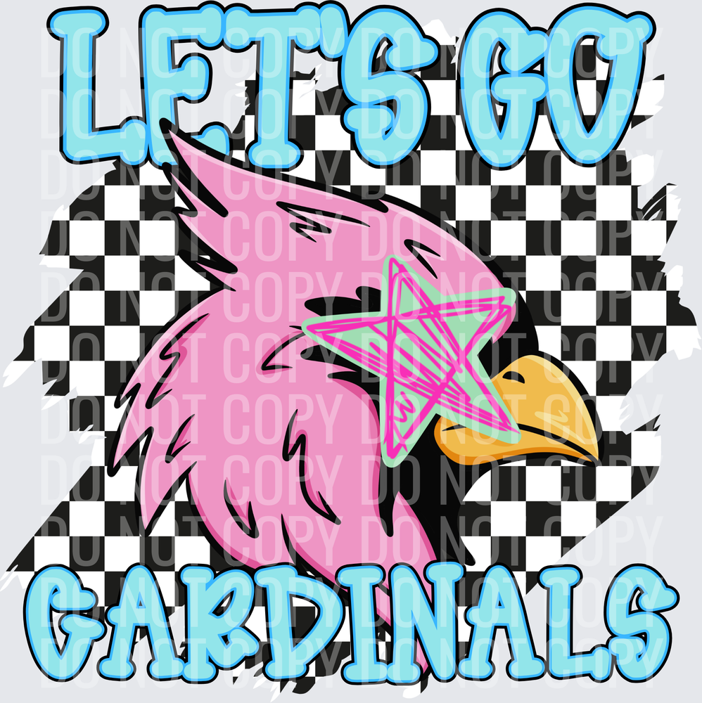 Let’s go Cardinals checkered