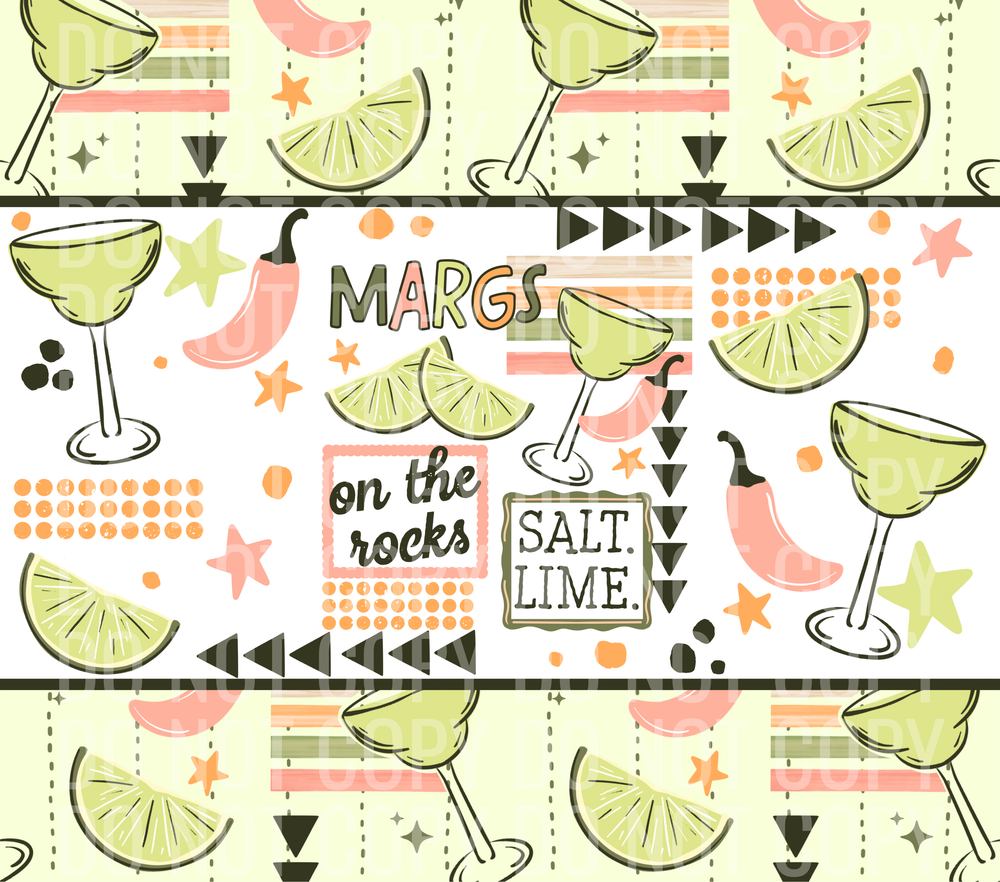 Margs on the rocks tumbler wrap