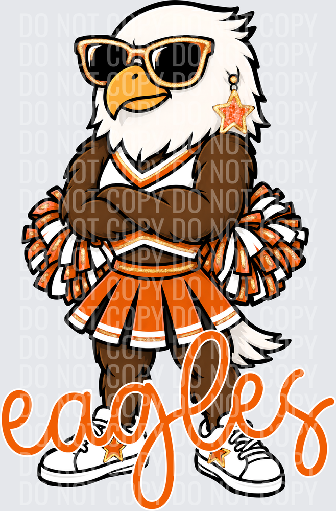 Eagles Cheer Orange White