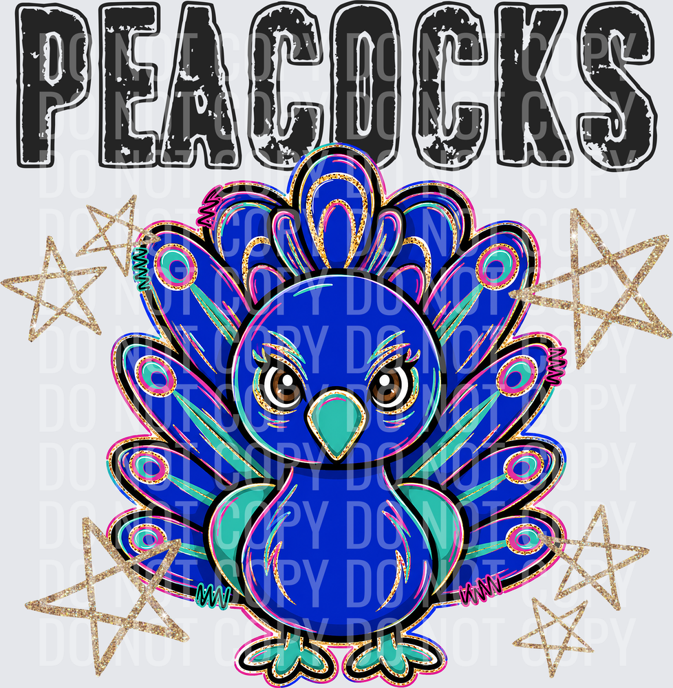 KayndiDesigns 08.26 Grunge Varsity Peacocks