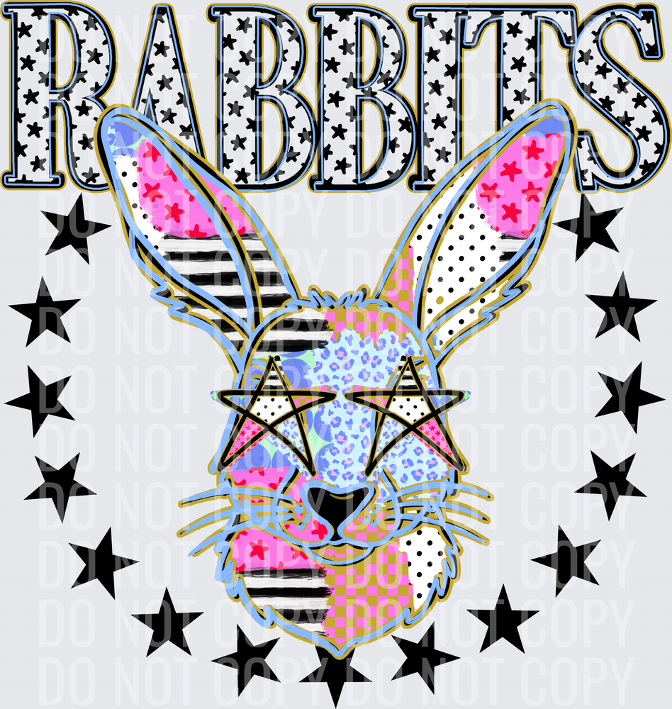 KayndiDesigns 09.26 Patchwork Varisty Stars Rabbits