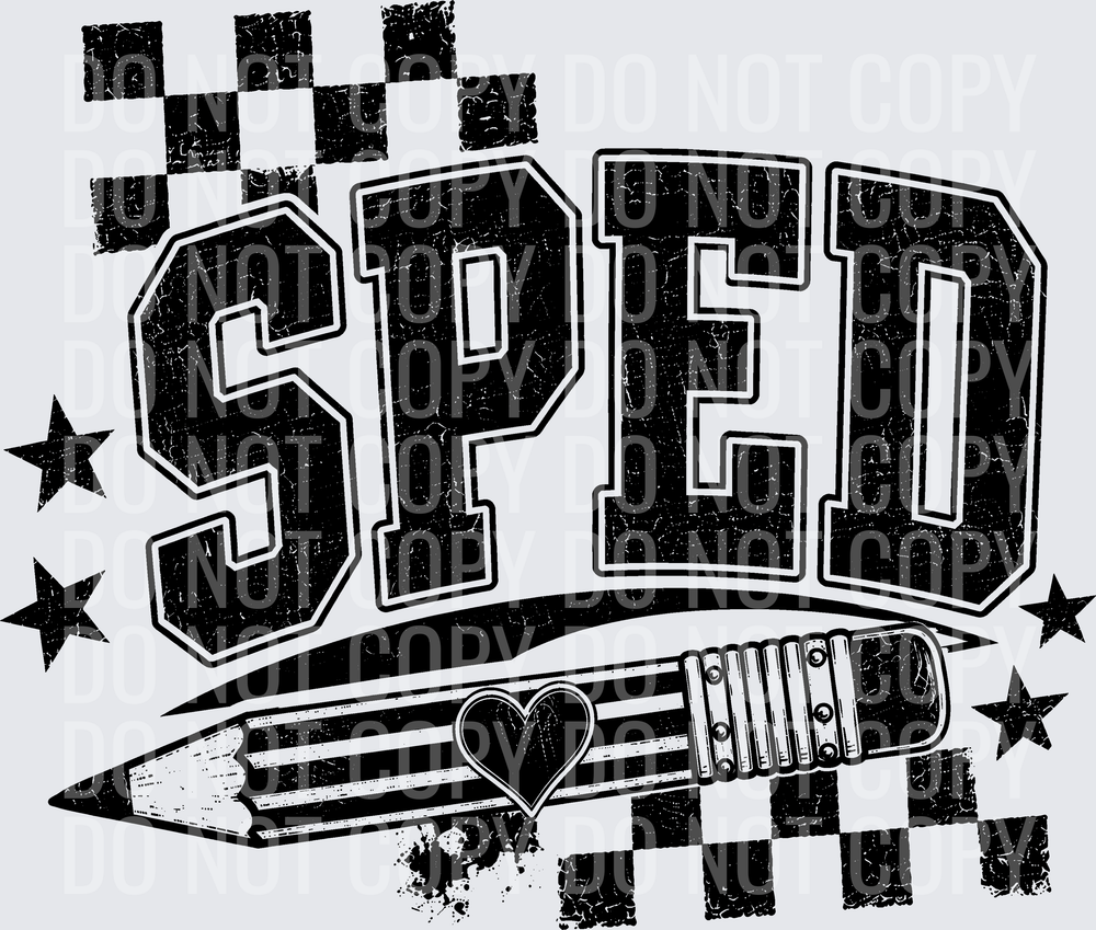 SPED PENCIL DISTRESSED