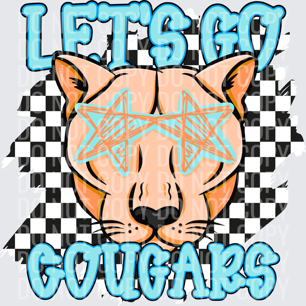 Let’s go cougars checkered