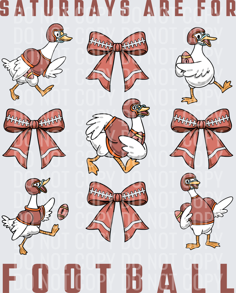 Coquette Football Cheer Canva Frame - Saturday’s are for football coquette