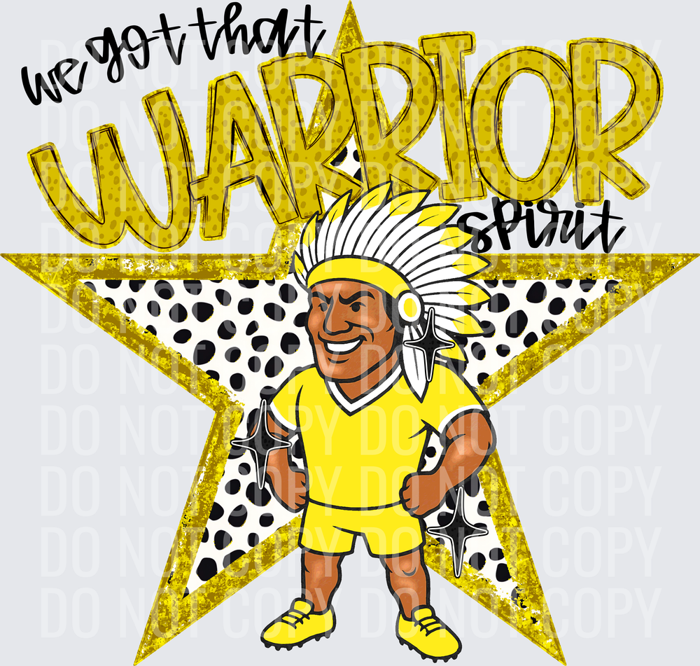 KayndiDesigns 09.26 We Got That Spirit Warrior Yellow