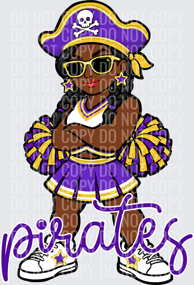 Pirates Cheer Gold Yellow Purple