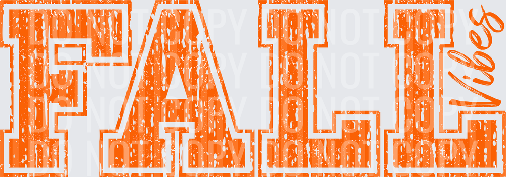PEP RALLY FALL VIBES ORANGE SCRIPT