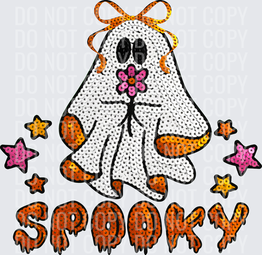 spooky sequin ghost hwds