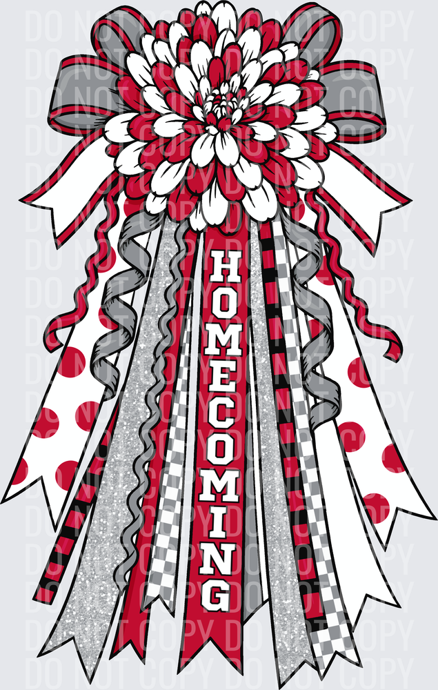 Red Homecoming mum