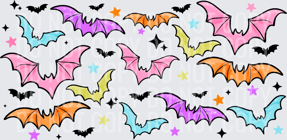Colorful Bats 16oz Wrap