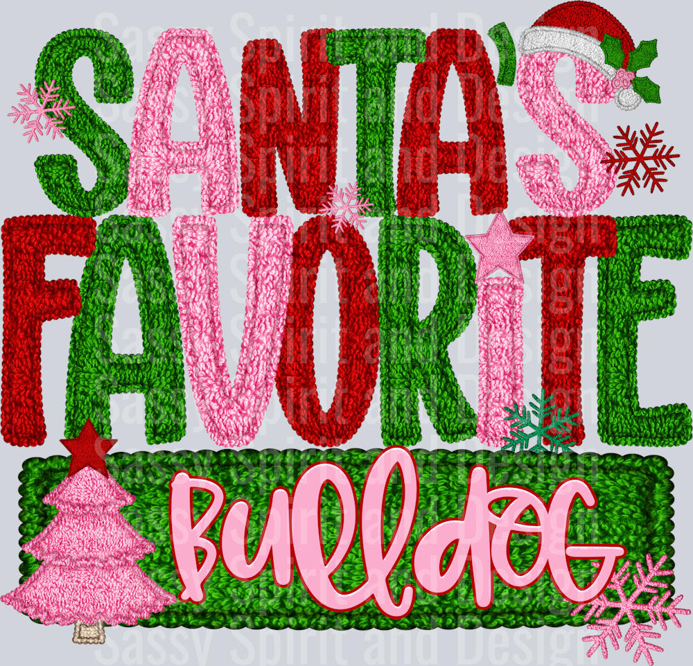 SANTAS FAVORITE BULLDOG