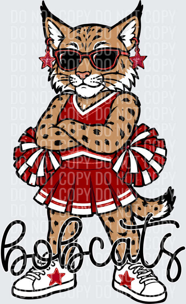 Bobcats Cheer Red Black White