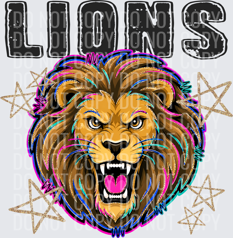 KayndiDesigns 08.26 Grunge Varsity Lions