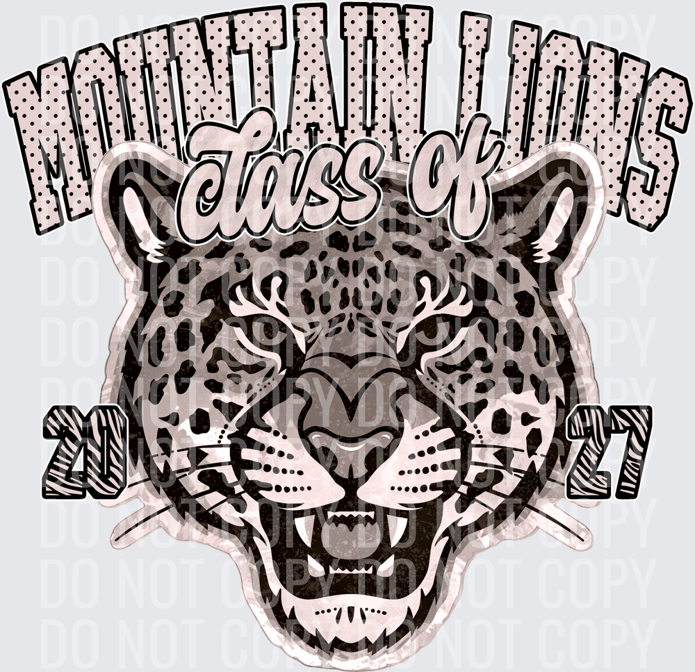 KayndiDesigns 10.26 Class of 2027 Neutral Mountain Lions