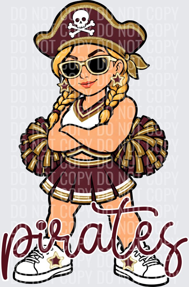 Pirates Cheer Maroon Gold