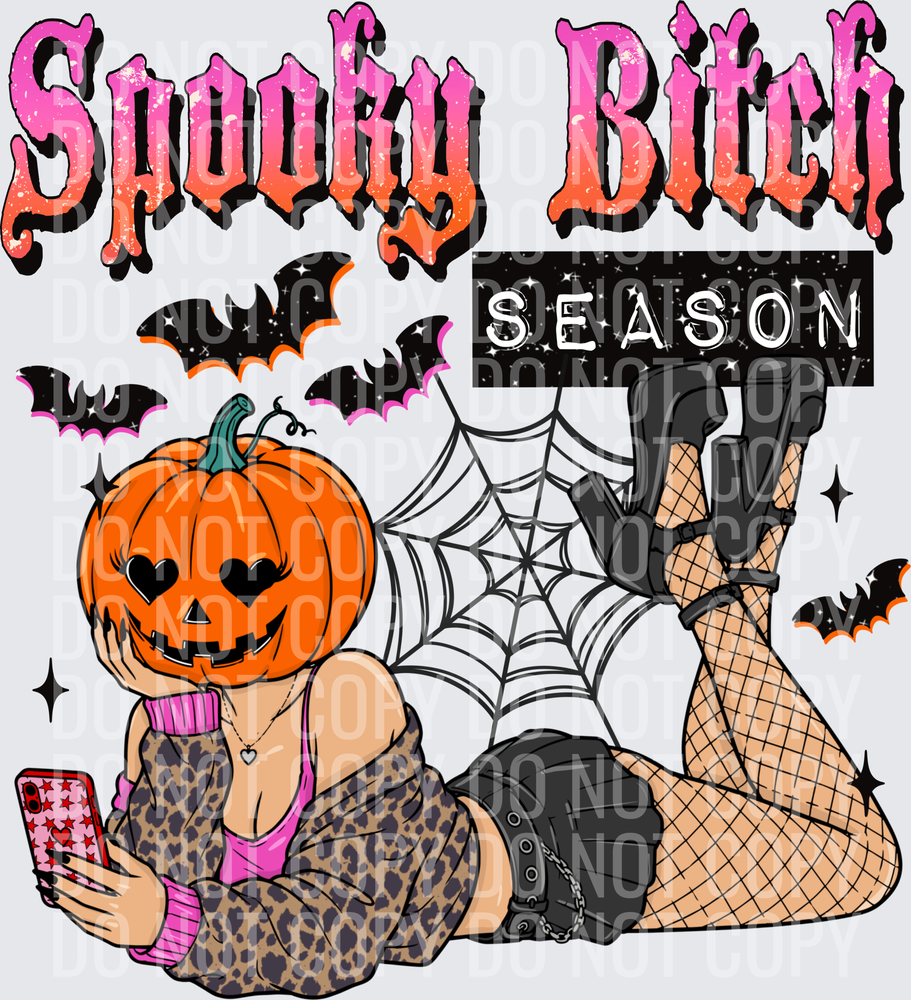 Spooky bitch season pumpkin girl