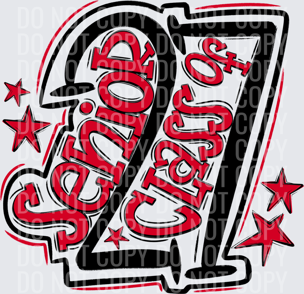 Senior Class Of 27 Black Red
