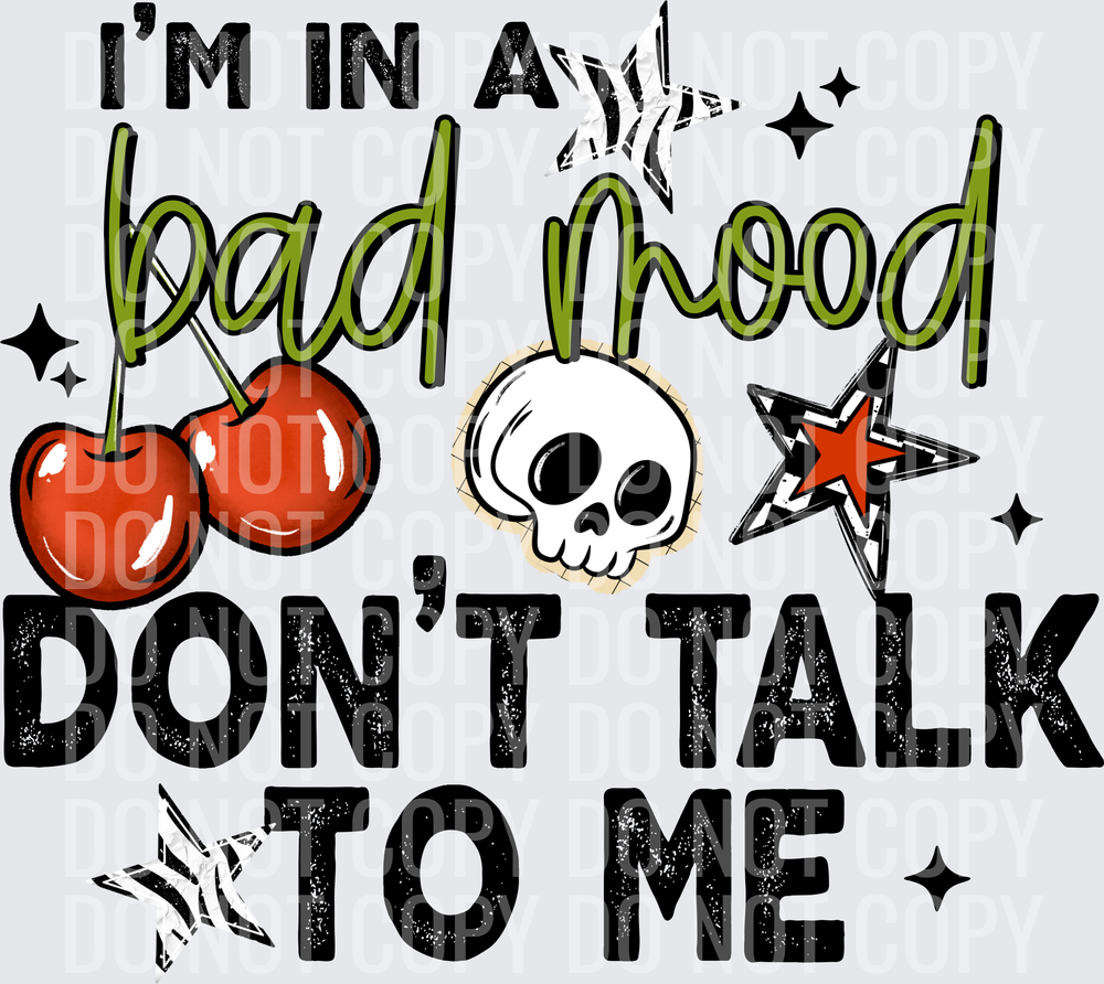 In a bad mood black