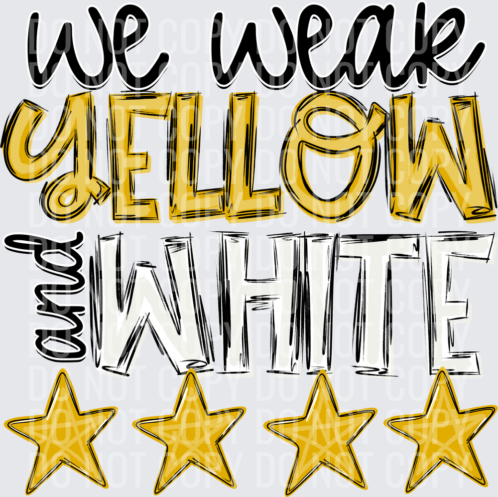 mustard yellow and white