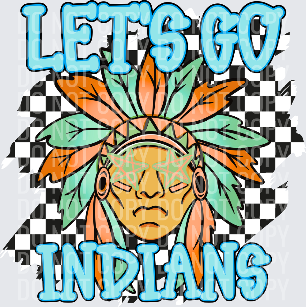 Let’s go Indians checkered