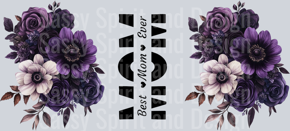 best mom ever floral purple