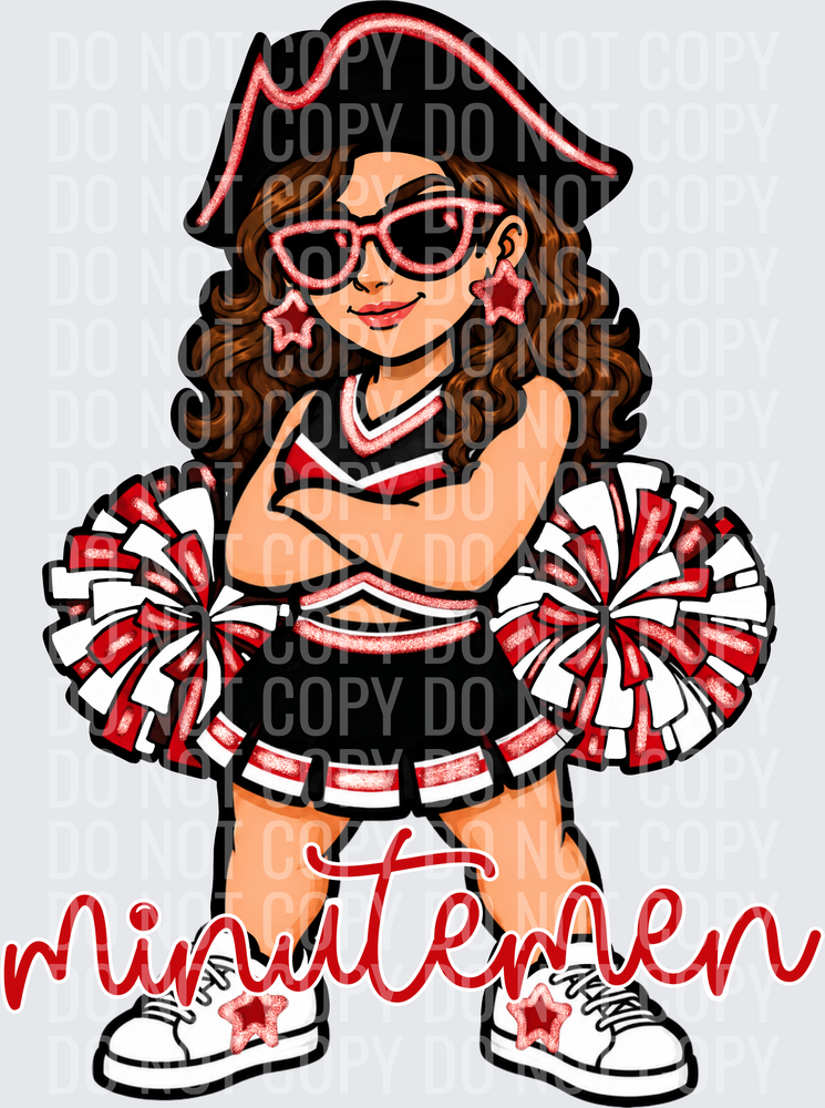 Minutemen Cheer Black Red White