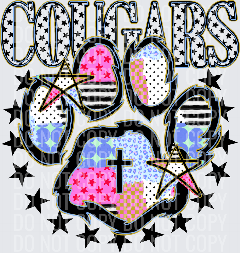 KayndiDesigns 09.26 Patchwork Varisty Stars Cougars 3