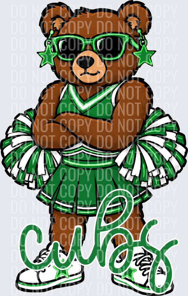 Cubs Cheer Green White