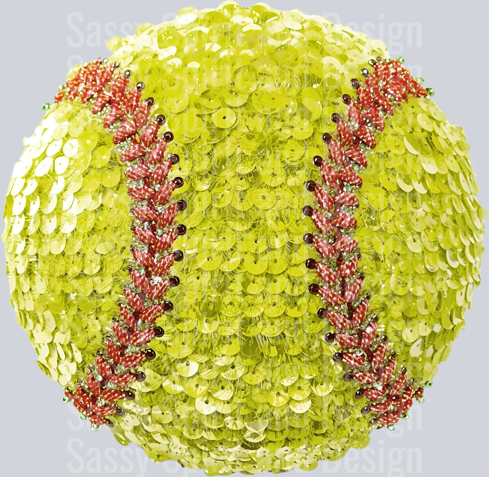 SOFTBALL FAUX SEQUINS