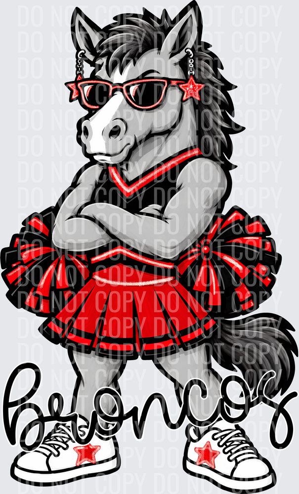 Broncos Cheer Red Black