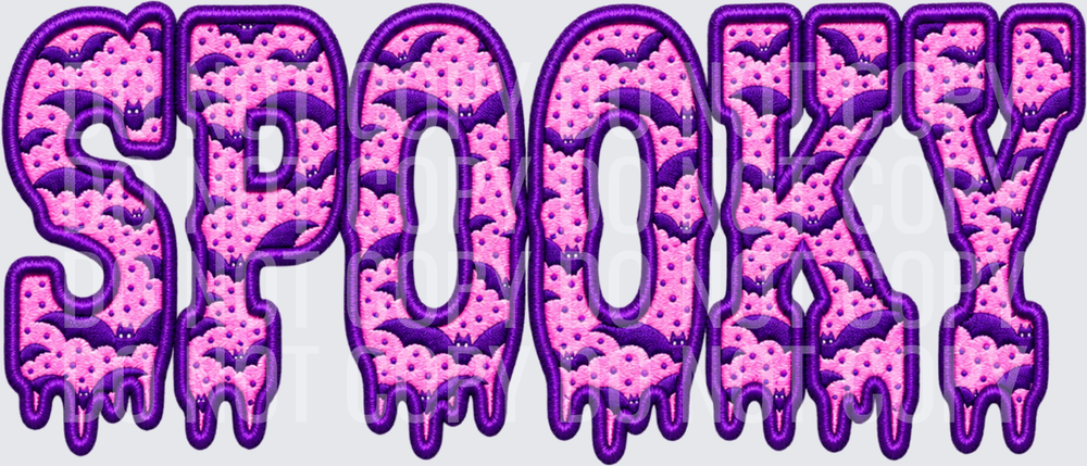Spooky embroidered