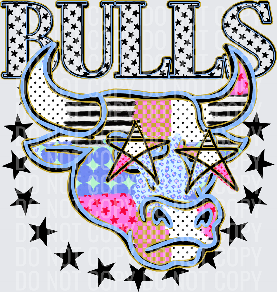 KayndiDesigns 09.26 Patchwork Varisty Stars Bulls