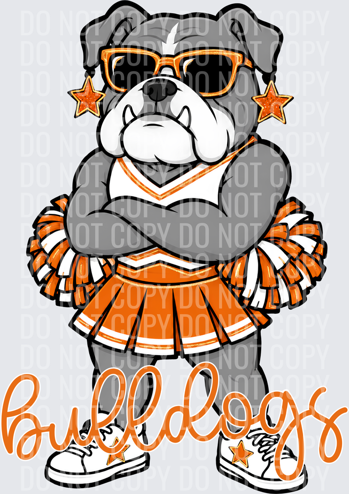 Bulldogs Cheer Orange White