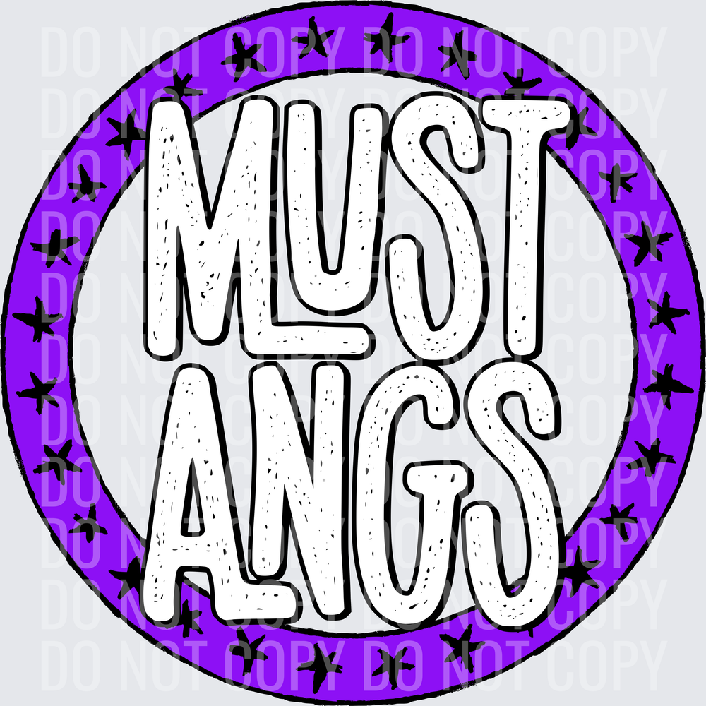 MustangsStarCirclePurpleBlack