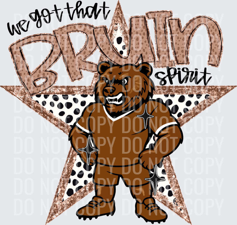 KayndiDesigns 09.26 We Got That Spirit Bruin Brown