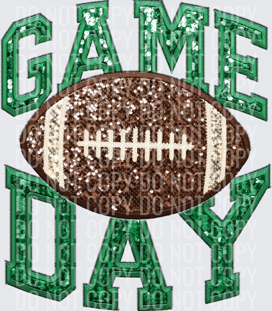 KayndiDesigns 06.26 Game Day Sequin Embriodery 4 Dark Green