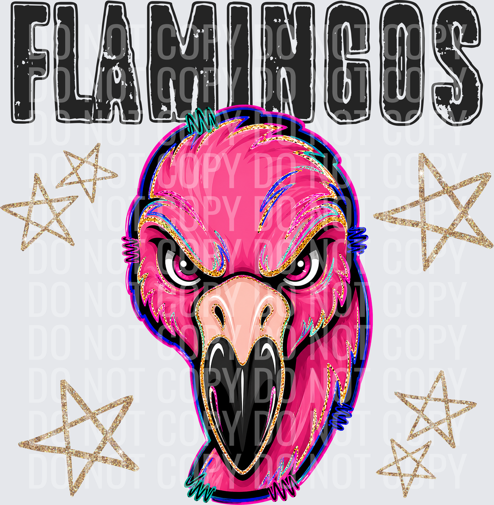 KayndiDesigns 08.26 Grunge Varsity Flamingos