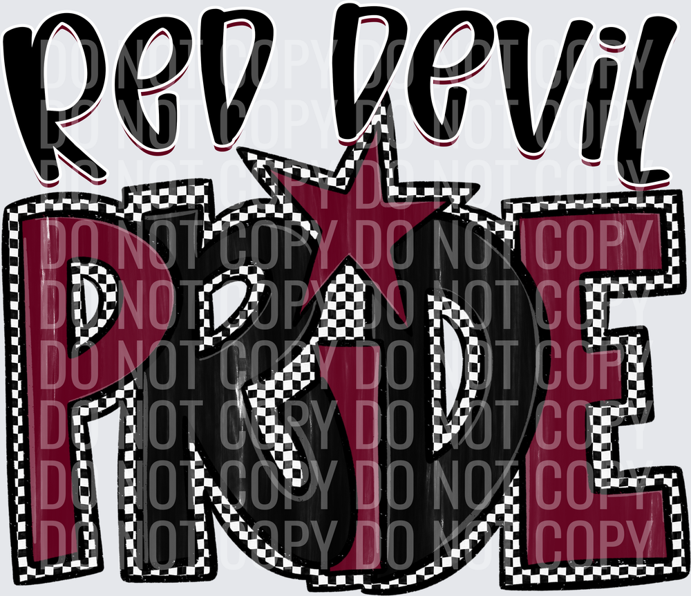 Red Devil maroon and Black