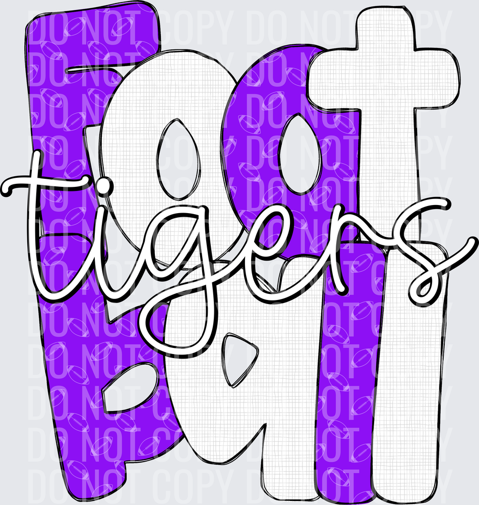 TigersFootballPurpleWhite