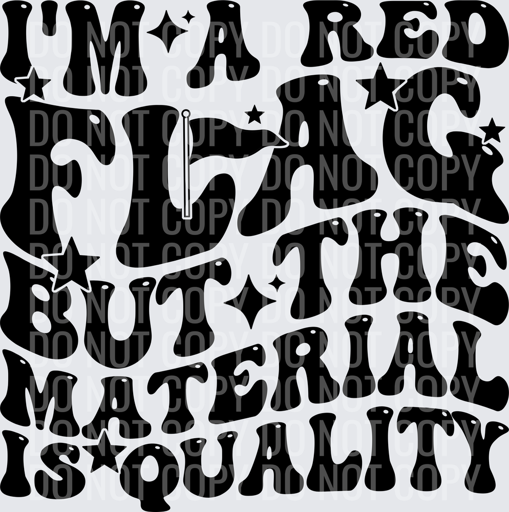 im a red flag wavy hwds