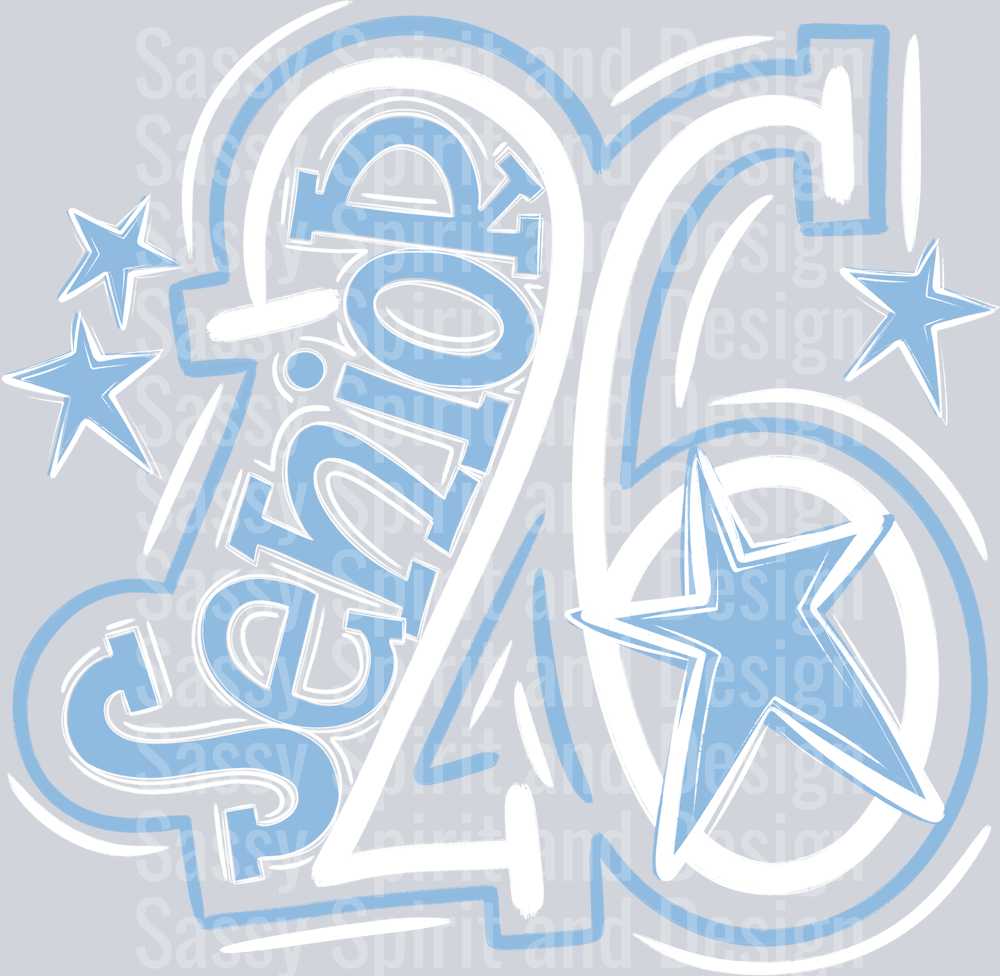 Senior 2026 White Carolina