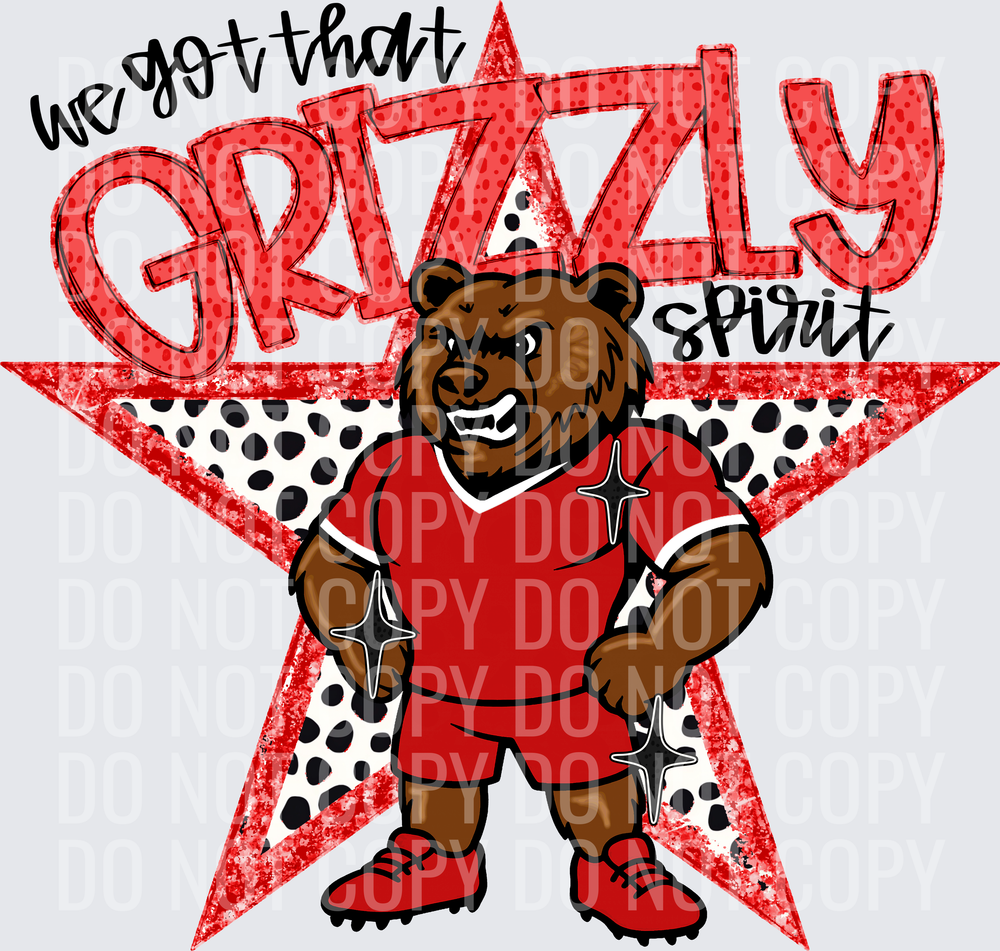 KayndiDesigns 09.26 We Got That Spirit Grizzly Red