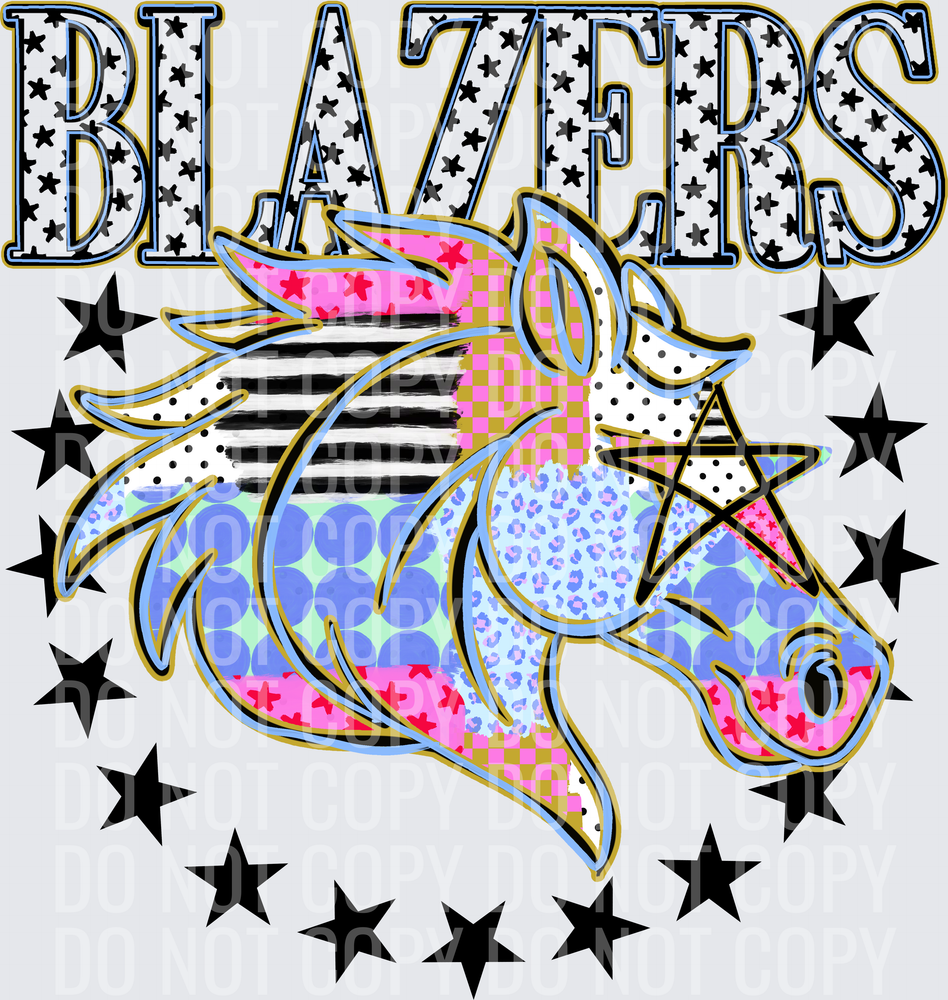 KayndiDesigns 09.26 Patchwork Varisty Stars Blazers