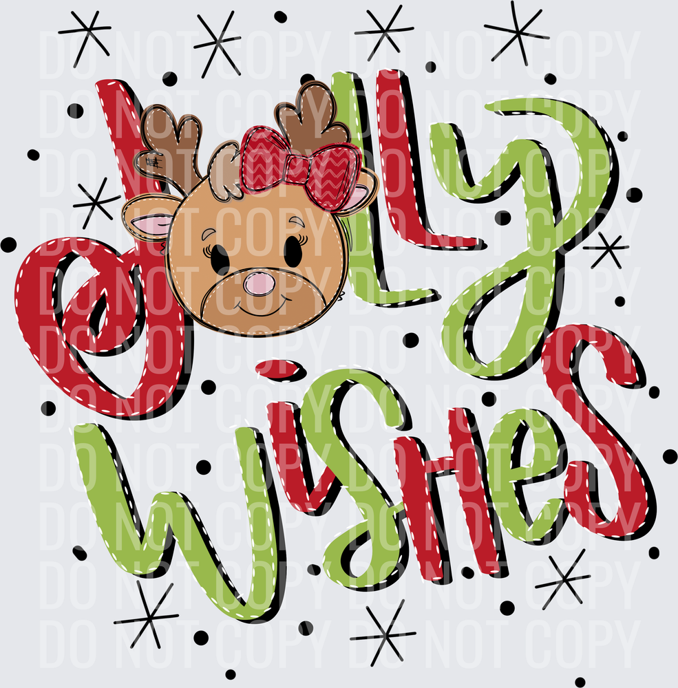 Jolly Wishes Reindeer girl