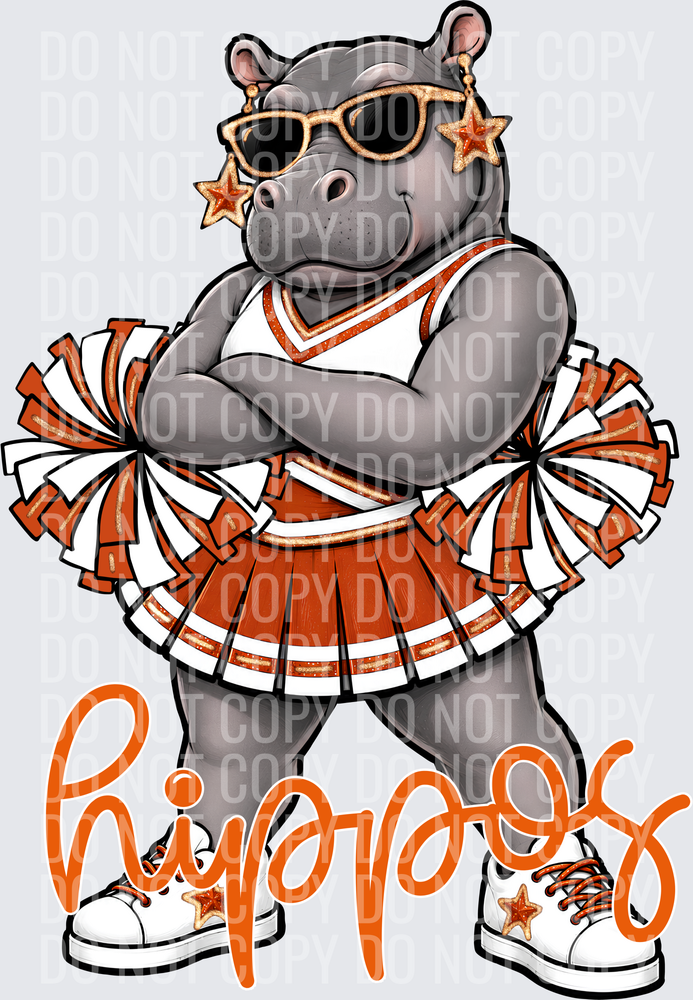 Hippos Cheer Orange White