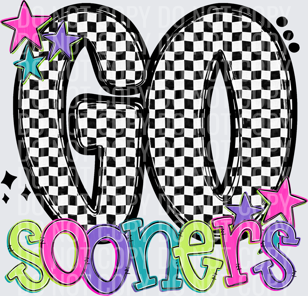 soonersGo Checker Neons 0926-0025