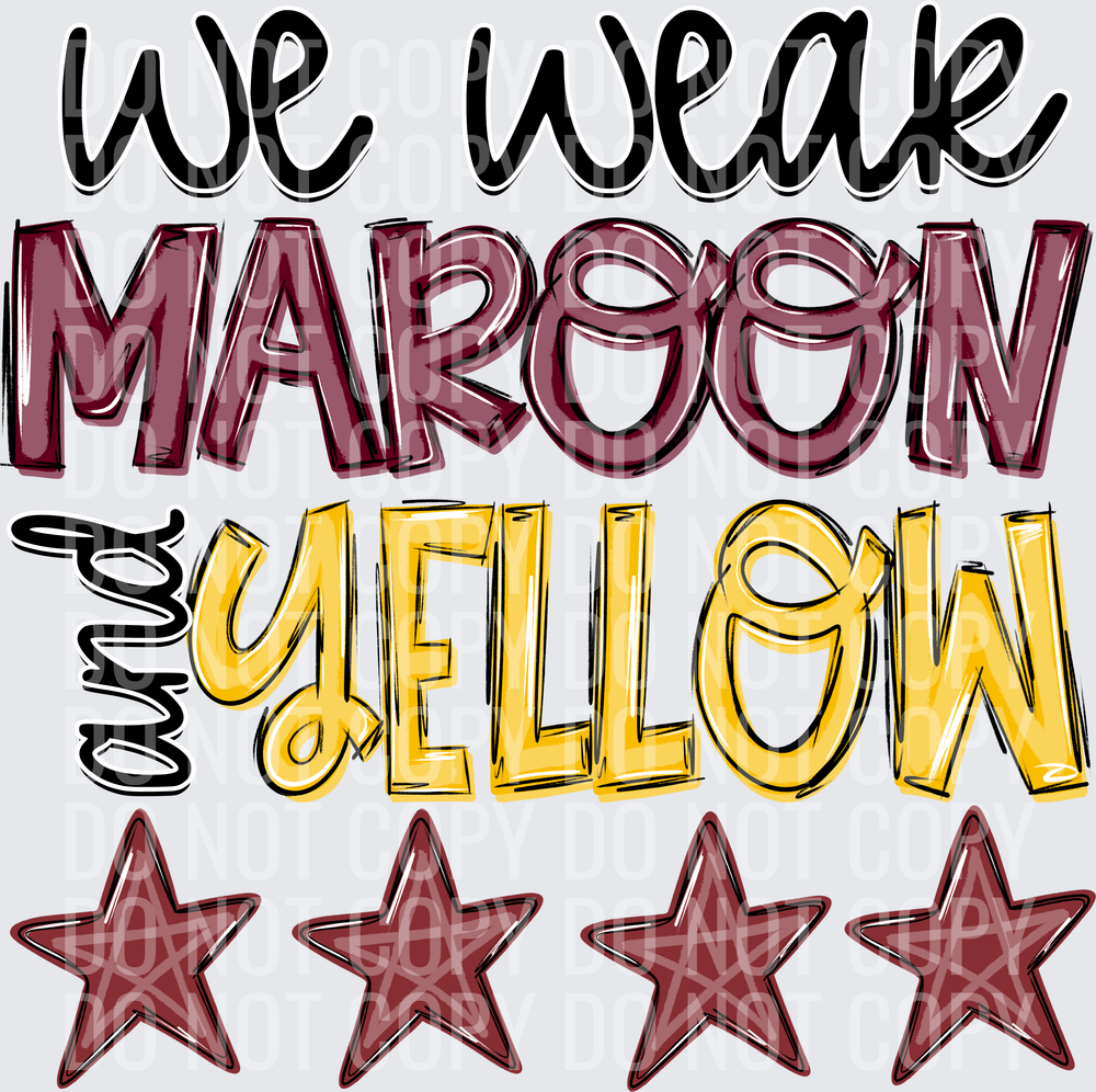 Maroon & Yellow
