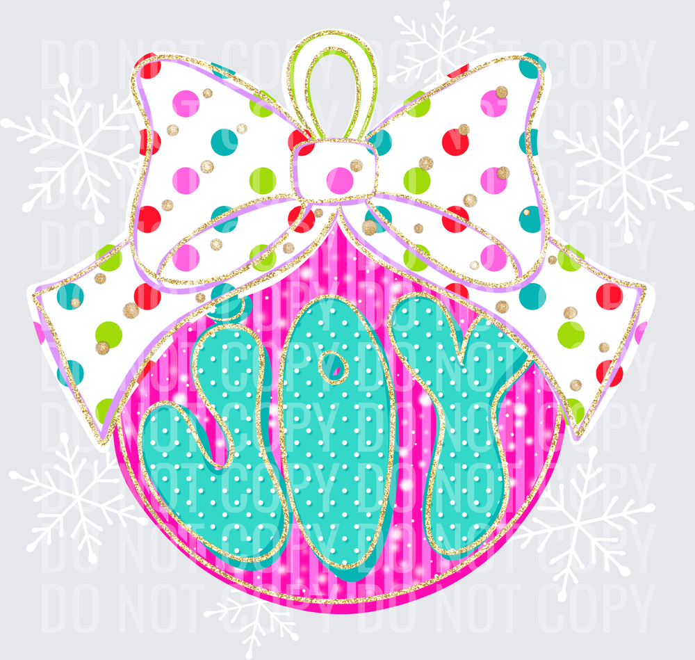 Joy Christmas ornament